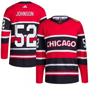 Youth Authentic Chicago Blackhawks Reese Johnson Red Reverse Retro 2.0 Official Adidas Jersey