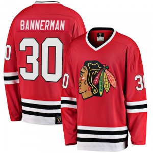 Adult Premier Chicago Blackhawks Murray Bannerman Red Breakaway Heritage Official Fanatics Branded Jersey