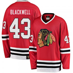 Adult Premier Chicago Blackhawks Colin Blackwell Black Breakaway Red Heritage Official Fanatics Branded Jersey