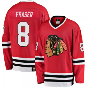 Adult Premier Chicago Blackhawks Curt Fraser Red Breakaway Heritage Official Fanatics Branded Jersey