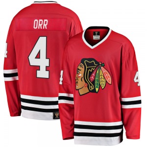 Adult Premier Chicago Blackhawks Bobby Orr Red Breakaway Heritage Official Fanatics Branded Jersey