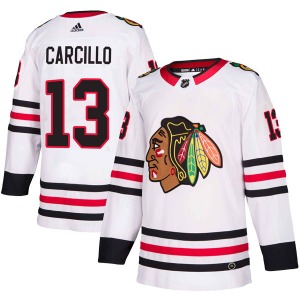 Adult Authentic Chicago Blackhawks Daniel Carcillo White Away Official Adidas Jersey