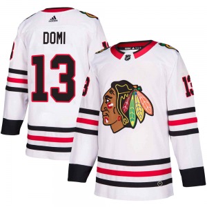 Adult Authentic Chicago Blackhawks Max Domi White Away Official Adidas Jersey