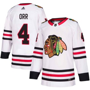 Adult Authentic Chicago Blackhawks Bobby Orr White Away Official Adidas Jersey