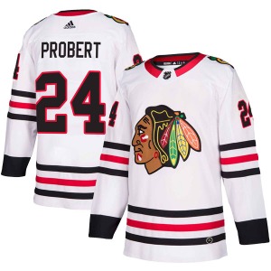 Adult Authentic Chicago Blackhawks Bob Probert White Away Official Adidas Jersey