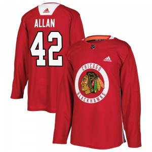 Youth Authentic Chicago Blackhawks Nolan Allan Red Home Practice Official Adidas Jersey