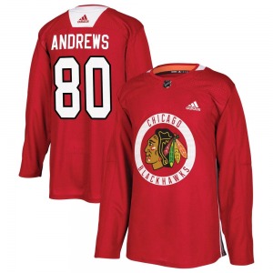 Youth Authentic Chicago Blackhawks Zach Andrews Red Home Practice Official Adidas Jersey