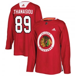 Youth Authentic Chicago Blackhawks Andreas Athanasiou Red Home Practice Official Adidas Jersey