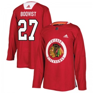 Youth Authentic Chicago Blackhawks Adam Boqvist Red Home Practice Official Adidas Jersey
