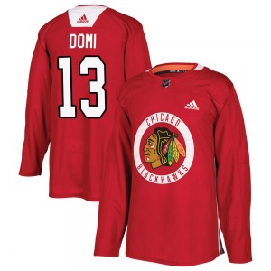 Youth Authentic Chicago Blackhawks Max Domi Red Home Practice Official Adidas Jersey