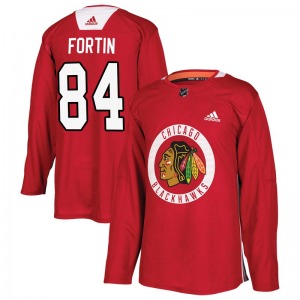 Youth Authentic Chicago Blackhawks Alexandre Fortin Red Home Practice Official Adidas Jersey