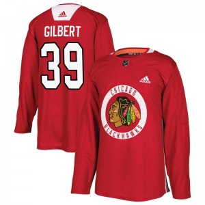 Youth Authentic Chicago Blackhawks Dennis Gilbert Red Home Practice Official Adidas Jersey
