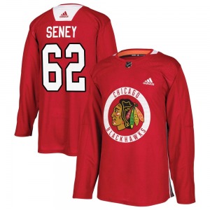Youth Authentic Chicago Blackhawks Brett Seney Red Home Practice Official Adidas Jersey