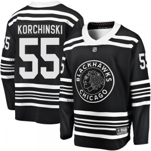 Youth Premier Chicago Blackhawks Kevin Korchinski Black Breakaway Alternate 2019/20 Official Fanatics Branded Jersey