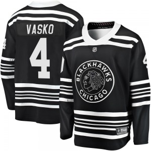 Youth Premier Chicago Blackhawks Elmer Vasko Black Breakaway Alternate 2019/20 Official Fanatics Branded Jersey