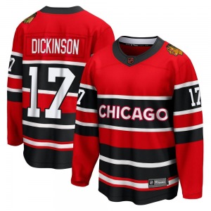 Youth Breakaway Chicago Blackhawks Jason Dickinson Red Special Edition 2.0 Official Fanatics Branded Jersey