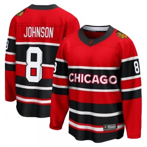 Youth Breakaway Chicago Blackhawks Jack Johnson Red Special Edition 2.0 Official Fanatics Branded Jersey