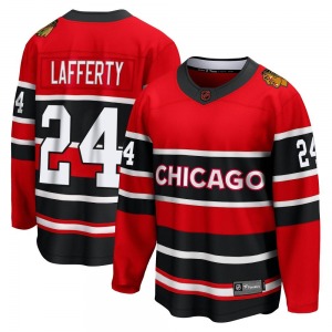 Youth Breakaway Chicago Blackhawks Sam Lafferty Red Special Edition 2.0 Official Fanatics Branded Jersey