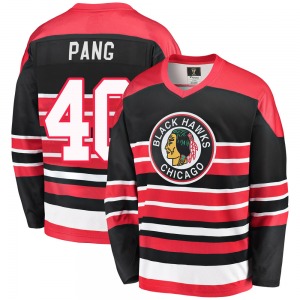 Adult Premier Chicago Blackhawks Darren Pang Red/Black Breakaway Heritage Official Fanatics Branded Jersey
