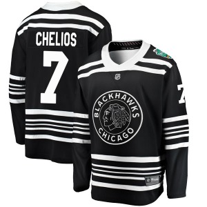 Youth Breakaway Chicago Blackhawks Chris Chelios Black 2019 Winter Classic Official Fanatics Branded Jersey