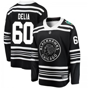 Youth Breakaway Chicago Blackhawks Collin Delia Black 2019 Winter Classic Official Fanatics Branded Jersey