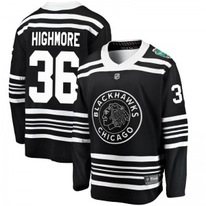 Youth Breakaway Chicago Blackhawks Matthew Highmore Black 2019 Winter Classic Official Fanatics Branded Jersey