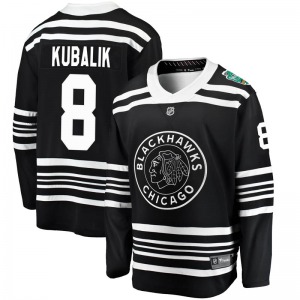 Youth Breakaway Chicago Blackhawks Dominik Kubalik Black 2019 Winter Classic Official Fanatics Branded Jersey