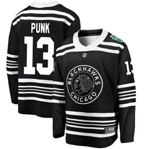 Youth Breakaway Chicago Blackhawks CM Punk Black 2019 Winter Classic Official Fanatics Branded Jersey