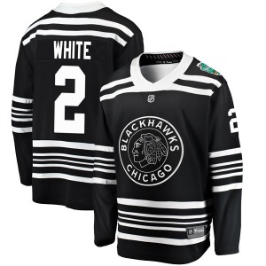 Youth Breakaway Chicago Blackhawks Bill White White Black 2019 Winter Classic Official Fanatics Branded Jersey