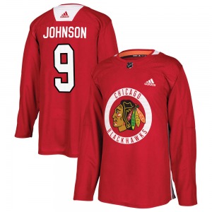Adult Authentic Chicago Blackhawks Tyler Johnson Red Home Practice Official Adidas Jersey