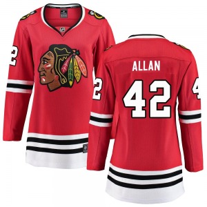 Women's Breakaway Chicago Blackhawks Nolan Allan Red Home Official Fanatics Branded Jersey