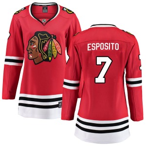 Women's Breakaway Chicago Blackhawks Phil Esposito Red Home Official Fanatics Branded Jersey