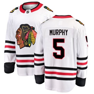 Youth Breakaway Chicago Blackhawks Connor Murphy White Away Official Fanatics Branded Jersey