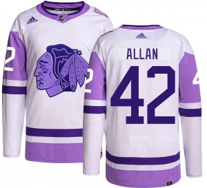 Youth Authentic Chicago Blackhawks Nolan Allan Hockey Fights Cancer Official Adidas Jersey