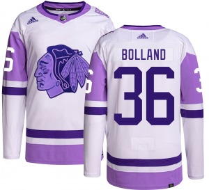 Youth Authentic Chicago Blackhawks Dave Bolland Hockey Fights Cancer Official Adidas Jersey
