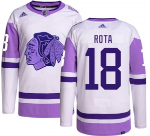 Youth Authentic Chicago Blackhawks Darcy Rota Hockey Fights Cancer Official Adidas Jersey