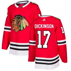 Youth Authentic Chicago Blackhawks Jason Dickinson Red Home Official Adidas Jersey