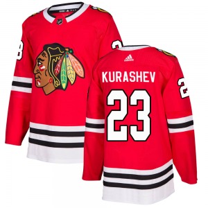 Youth Authentic Chicago Blackhawks Philipp Kurashev Red Home Official Adidas Jersey