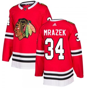 Youth Authentic Chicago Blackhawks Petr Mrazek Red Home Official Adidas Jersey