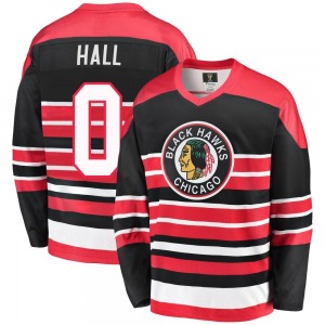 Youth Premier Chicago Blackhawks Taylor Hall Red/Black Breakaway Heritage Official Fanatics Branded Jersey