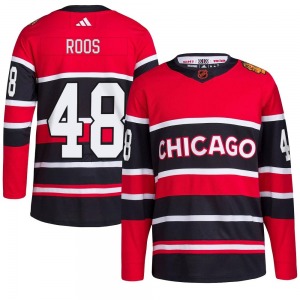 Adult Authentic Chicago Blackhawks Filip Roos Red Reverse Retro 2.0 Official Adidas Jersey