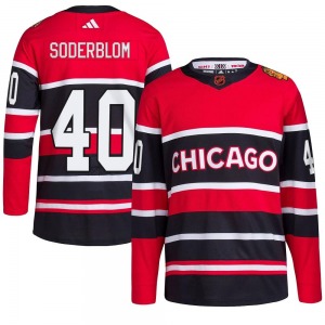 Adult Authentic Chicago Blackhawks Arvid Soderblom Red Reverse Retro 2.0 Official Adidas Jersey