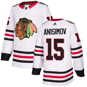 Adult Authentic Chicago Blackhawks Artem Anisimov White Official Adidas Jersey