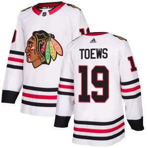 Adult Authentic Chicago Blackhawks Jonathan Toews White Official Adidas Jersey