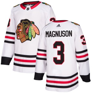 Adult Authentic Chicago Blackhawks Keith Magnuson White Official Adidas Jersey
