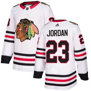 Adult Authentic Chicago Blackhawks Michael Jordan White Official Adidas Jersey