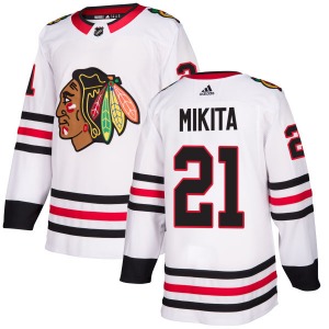 Adult Authentic Chicago Blackhawks Stan Mikita White Official Adidas Jersey