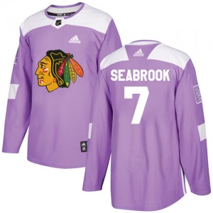 Youth Authentic Chicago Blackhawks Brent Seabrook Purple Fights Cancer Practice Official Adidas Jersey