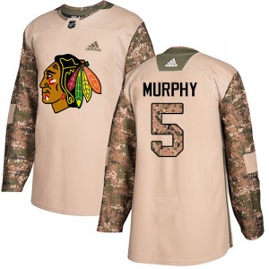Adult Authentic Chicago Blackhawks Connor Murphy Camo Veterans Day Practice Official Adidas Jersey