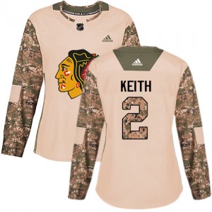 Women's Authentic Chicago Blackhawks Duncan Keith Camo Veterans Day Practice Official Adidas Jersey